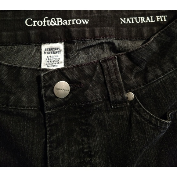 Croft & Barrow Natural Fit Black Jeans - Picture 2 of 6